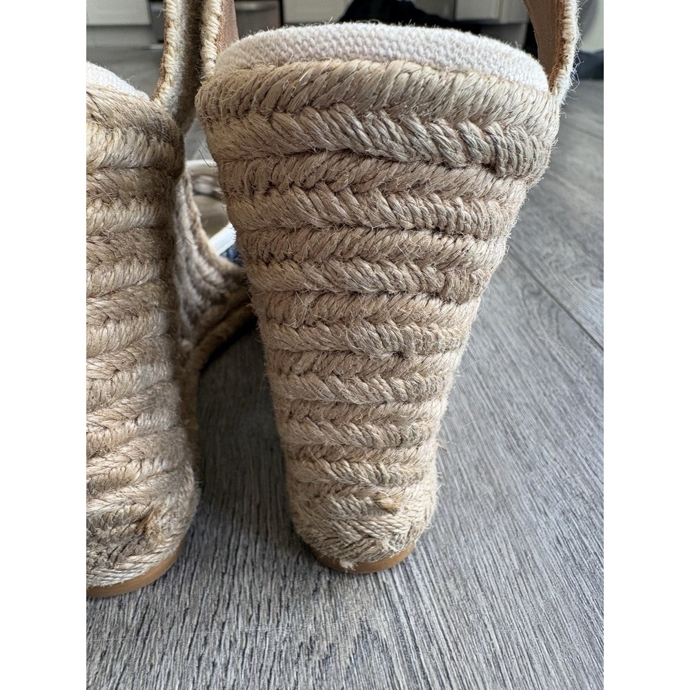 Tory Burch Lucia Lace Espadrilles Wedge Size 11 Cottage Boho Romantic - Picture 7 of 9